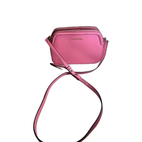 Michael Kors Pink Double Zip Leather Crossbody Bag 32S9GJ6T0T